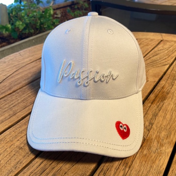 Crazy Hearts Designs 3D Embroidered " Passion " Hat in White - Picture 3 of 5